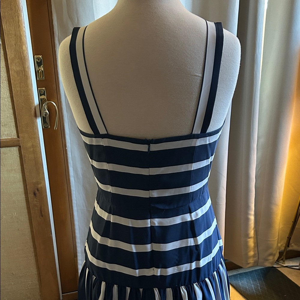 Sam Edelman Navy and White Midi Dress - Picture 6 of 8